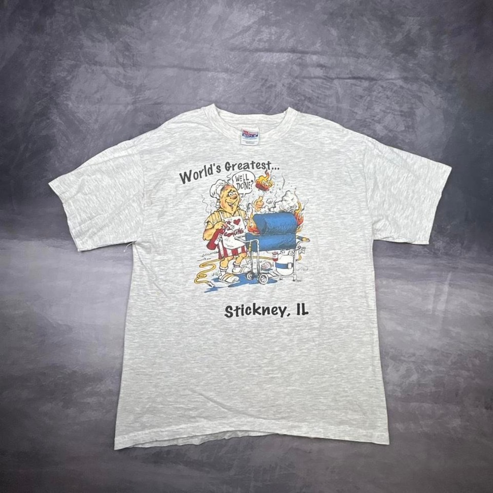 World's Greatest Stickney Illinois Funny Graphic T Shirt Vintage Tee‎ - Picture 2 of 6